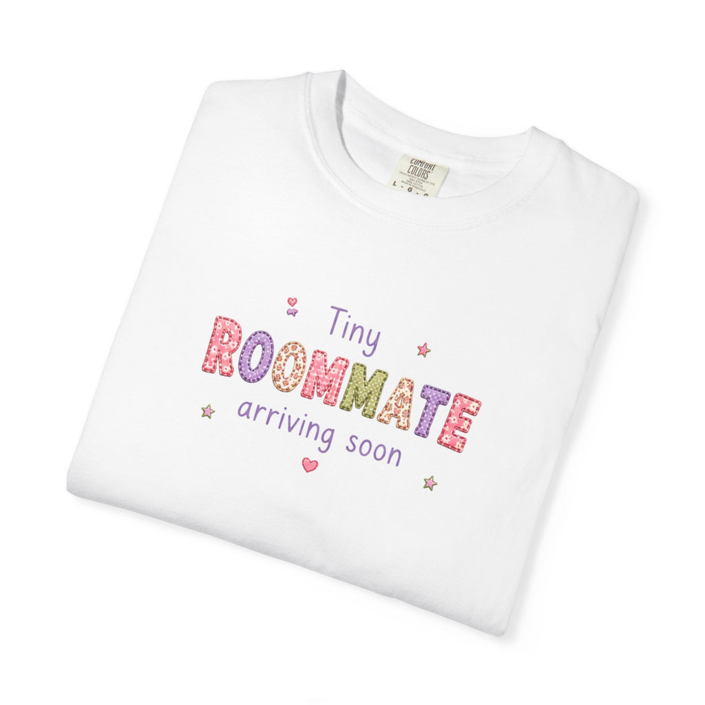Tiny Roommate Pregnancy Announcement T-Shirt