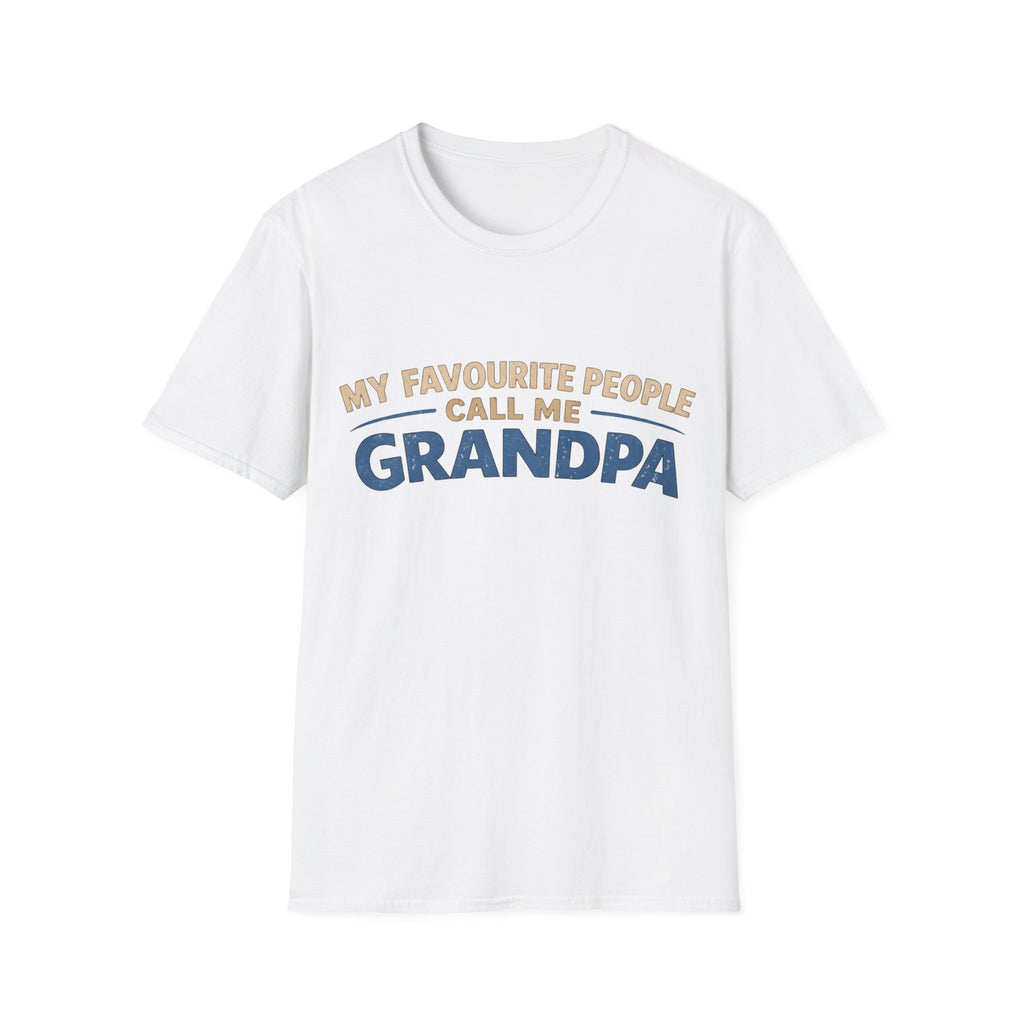 Grandpa T-Shirt - "My Favourite People Call Me Grandpa" Retro Family Gift