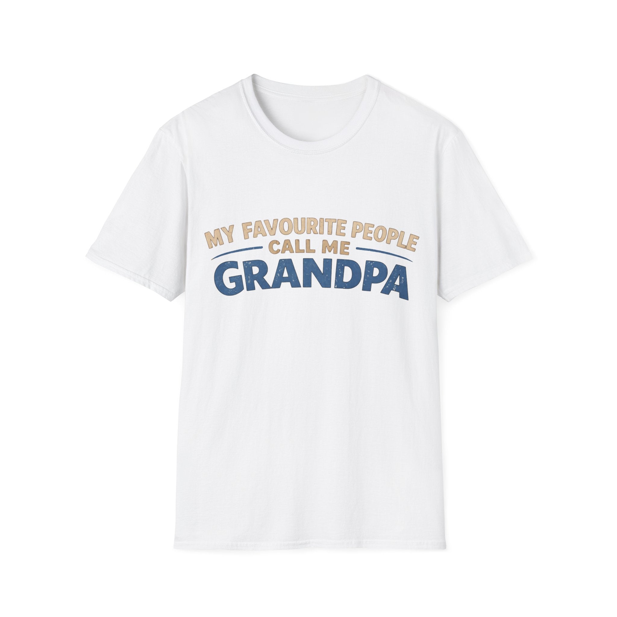 Grandpa T-Shirt - "My Favourite People Call Me Grandpa" Retro Family Gift