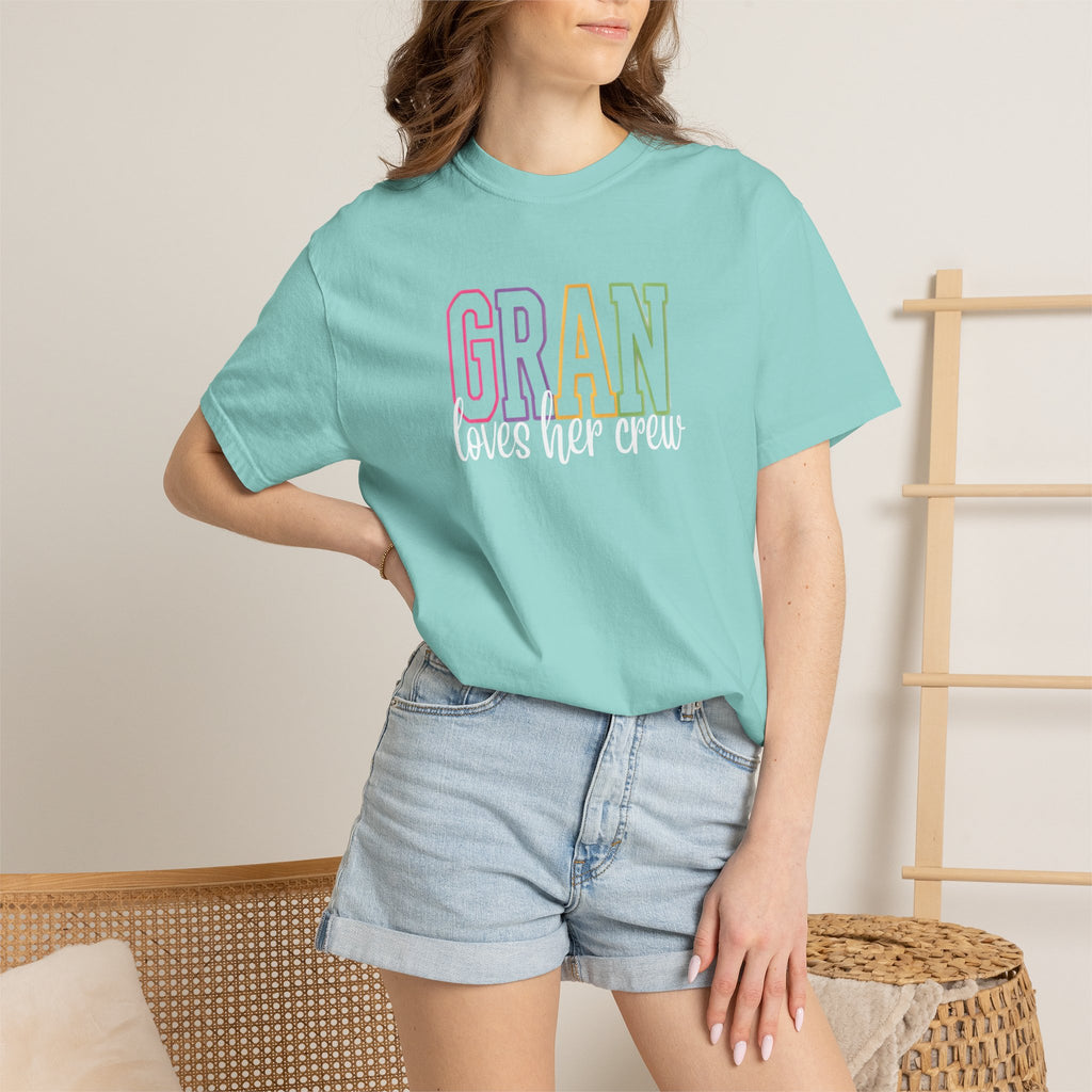 T-Shirt — "Gran Loves Her Crew" Pastel Grandma Tee