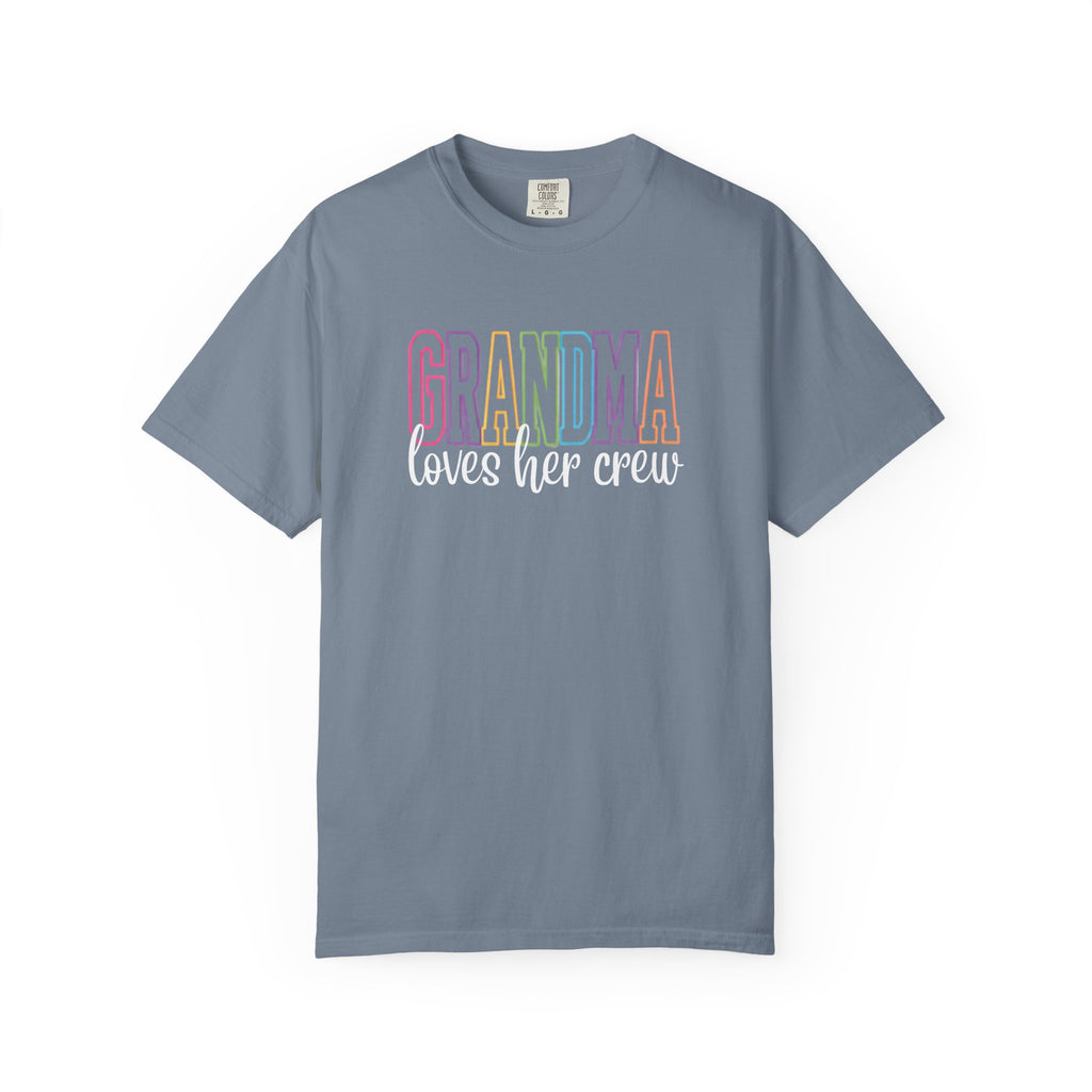 Grandma Pastel Rainbow T-Shirt — 'GRANDMA' Retro Lettering Tee