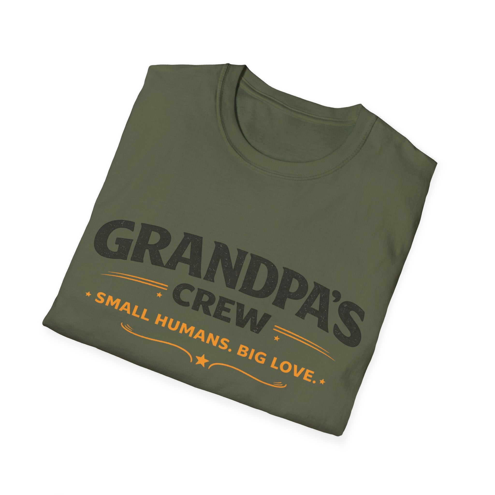 Grandpa's Crew T-Shirt — "Small Humans, Big Love" Grandpa Gift