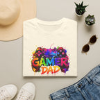 Gamer Dad Colourful Controller Design T-Shirt