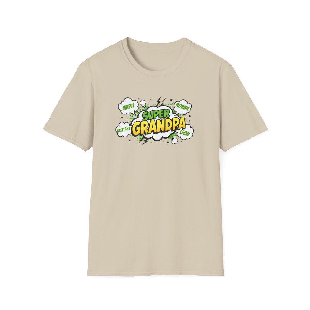 Super Grandpa T-Shirt – Comic Book Style Grandfather Gift