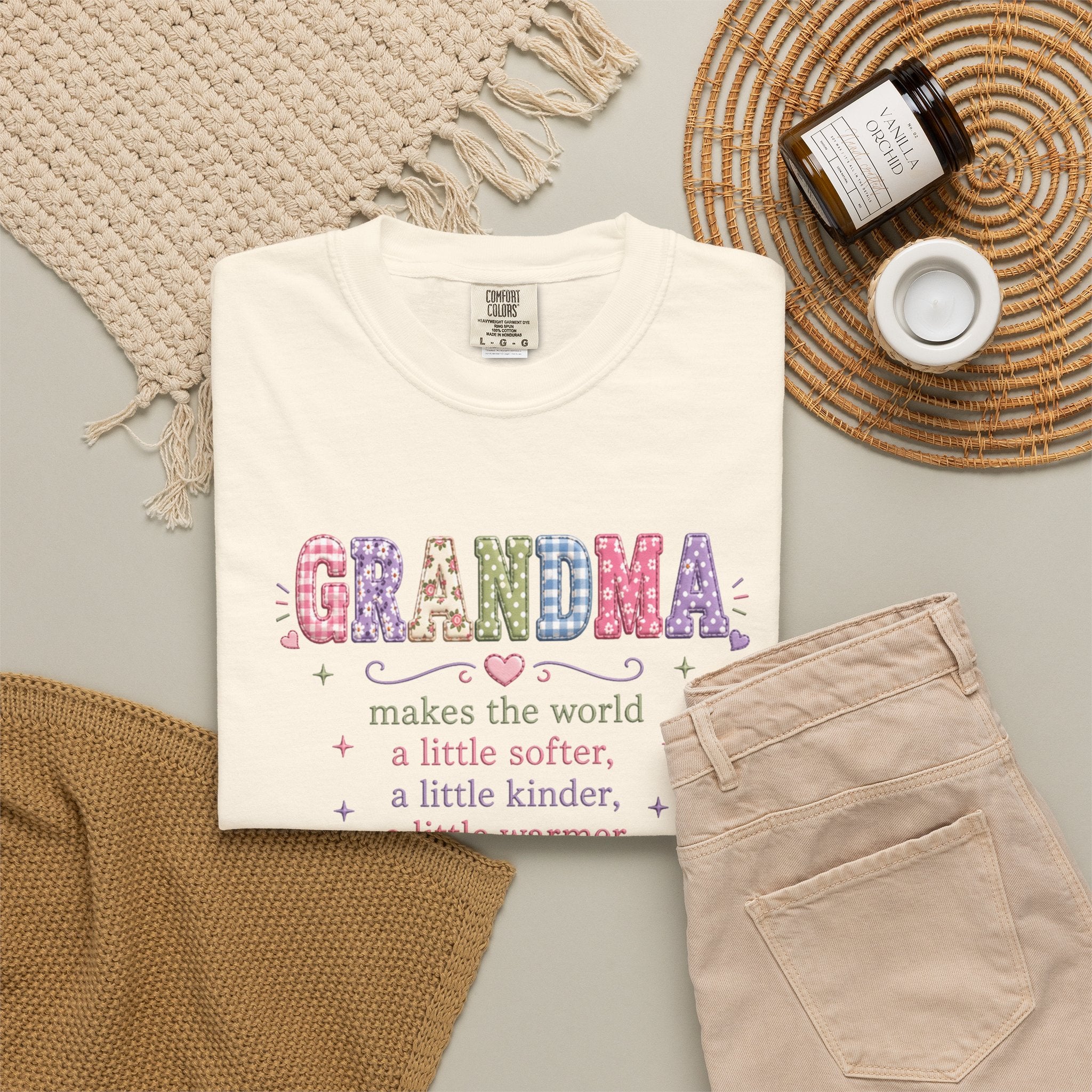 Grandma Floral T-Shirt — "Grandma makes the world a little softer, kinder, warmer"