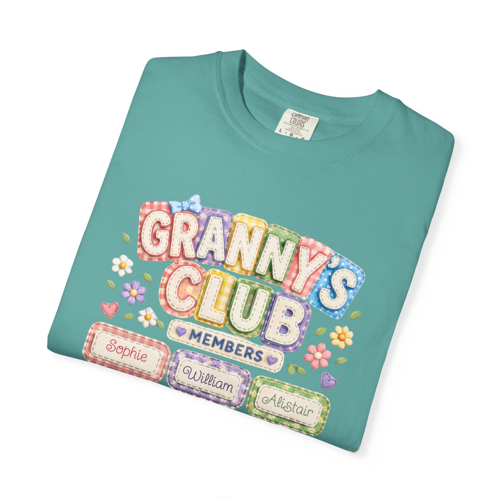 Granny's Club T-Shirt — Personalized Grandma Member Floral Tee