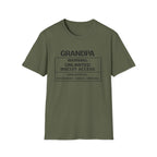 Grandpa Warning T-Shirt — "Unlimited Biscuit Access" Funny Grandpa Tee