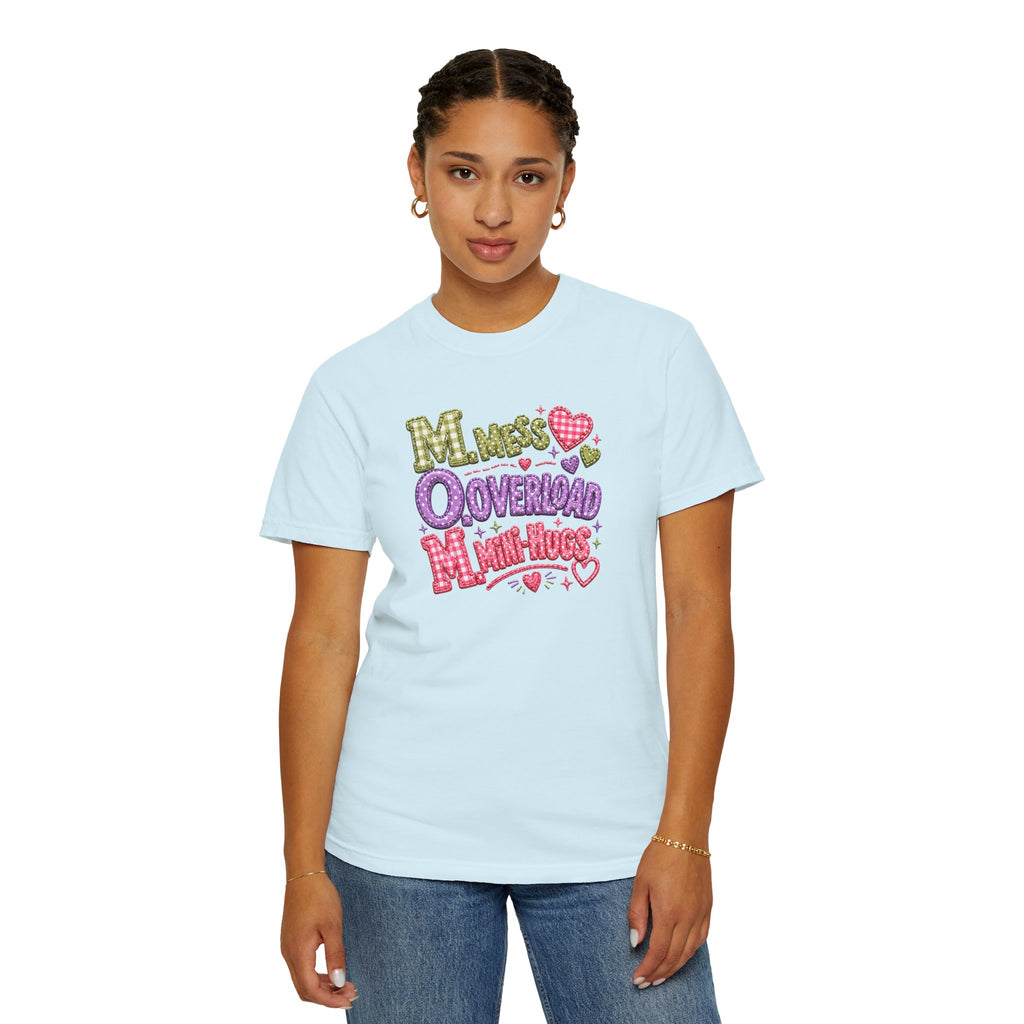 T‑Shirt — "Moms Overload Mini-Hugs" Cute Colorful Graphic Tee