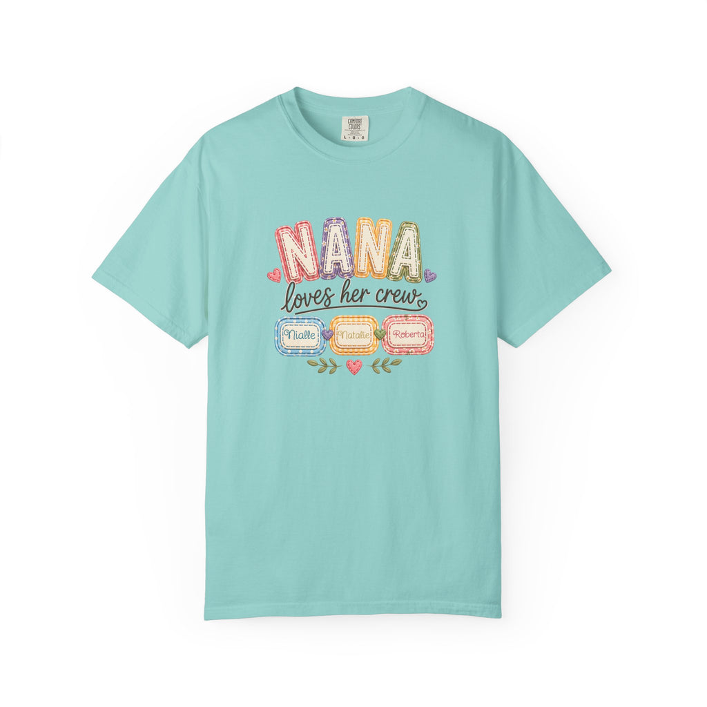 T-Shirt — “Nana Loves Her Crew” Colorful Grandma Family tee