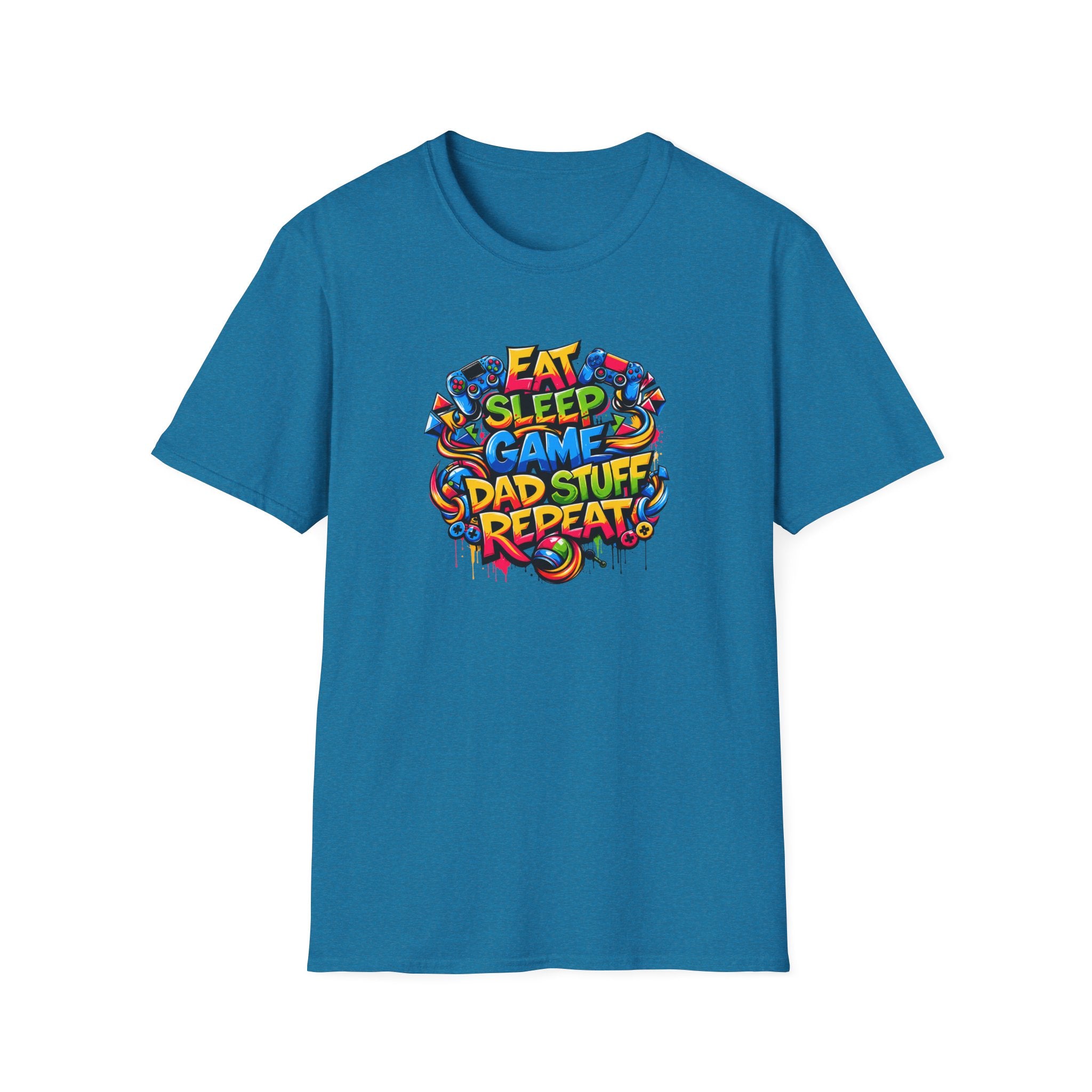“Eat Sleep Game Dad Stuff Repeat” T-Shirt