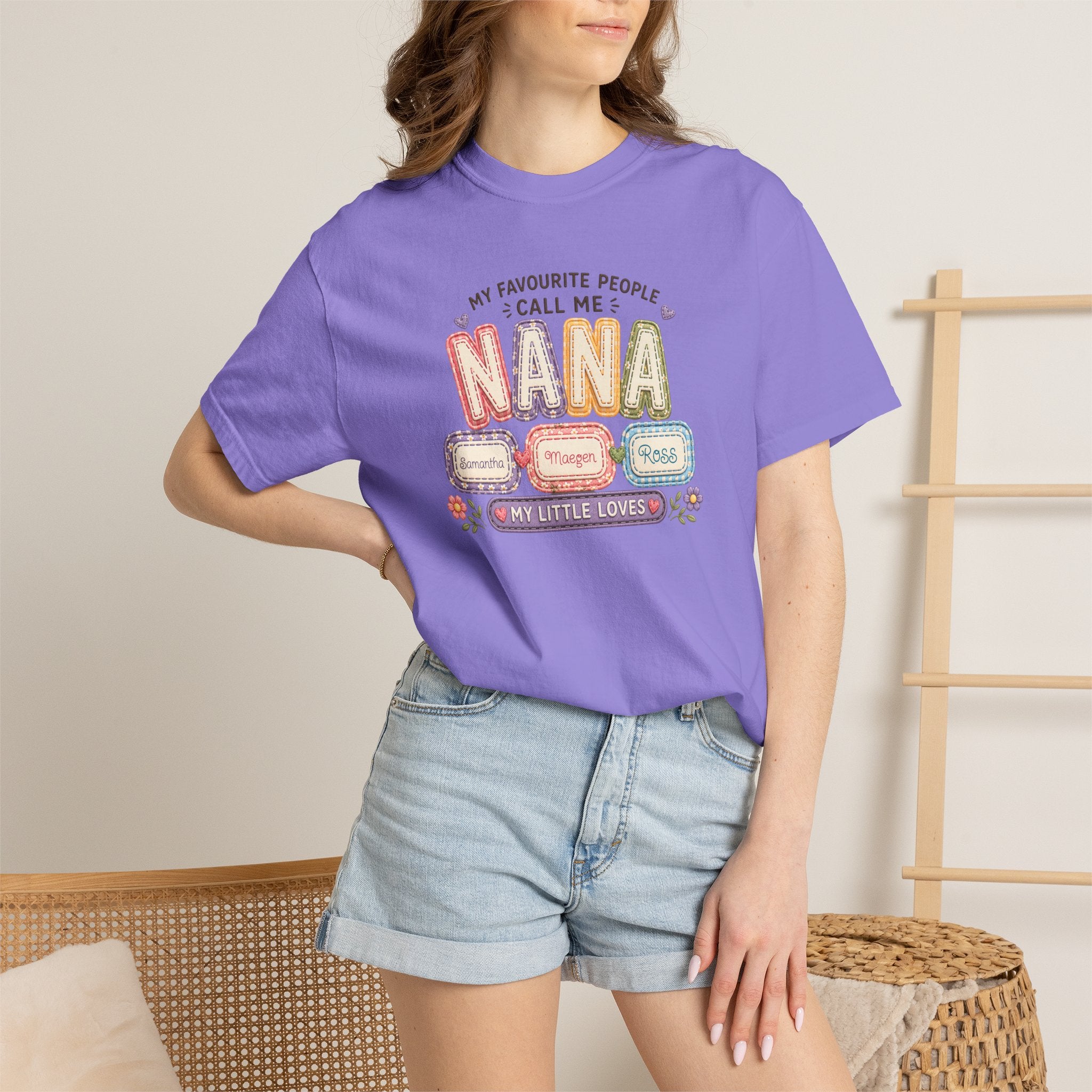 Nana T-Shirt — "My Favourite People Call Me Nana" Floral Grandma Gift Tee