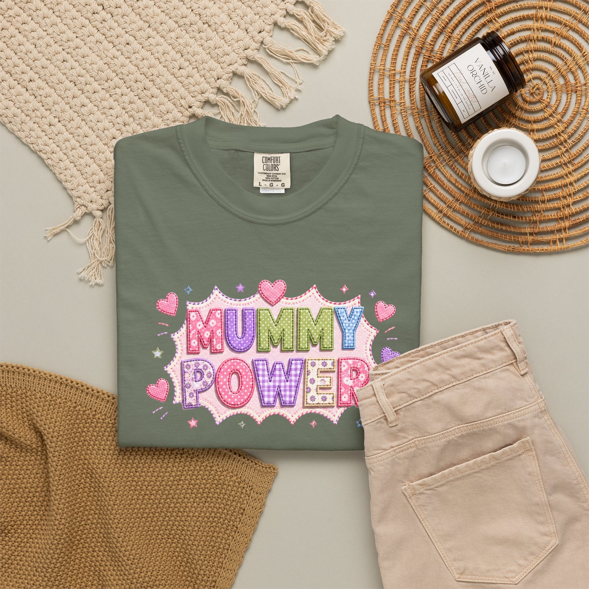 Mummy Power T-Shirt — Cute Pink Heart Mother's Day Tee