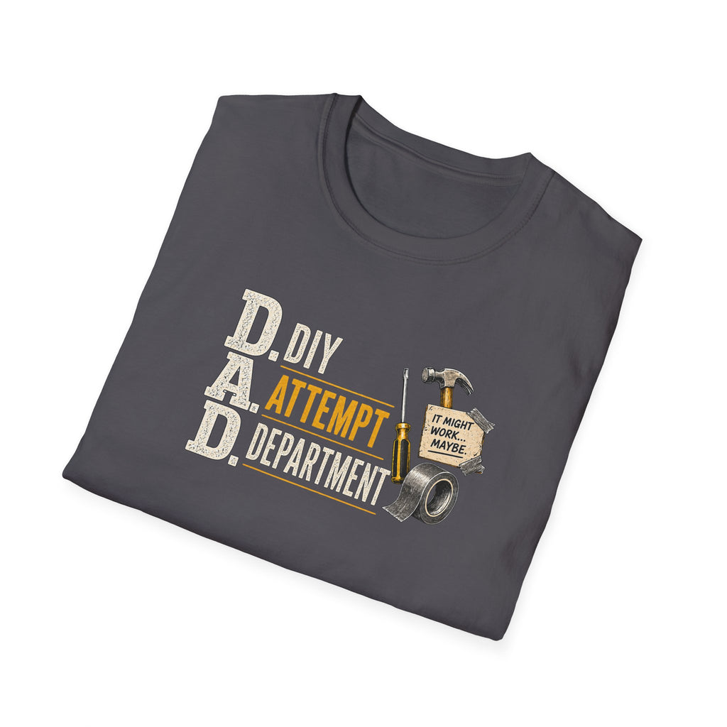 T-Shirt — "DAD: DIY Attempt Department" Funny Father’s Day Tool Shirt