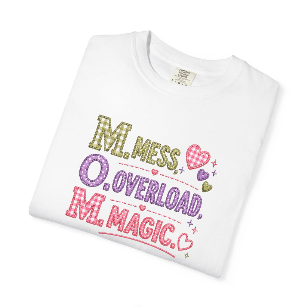 M.O.M. Graphic Tee — "Mess Overload Magic" Cute Mom Shirt