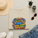 “Eat Sleep Game Dad Stuff Repeat” T-Shirt