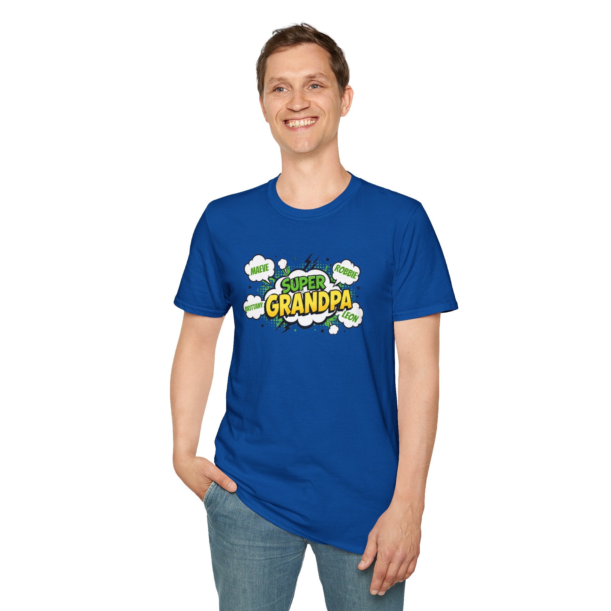 Super Grandpa T-Shirt – Comic Book Style Grandfather Gift