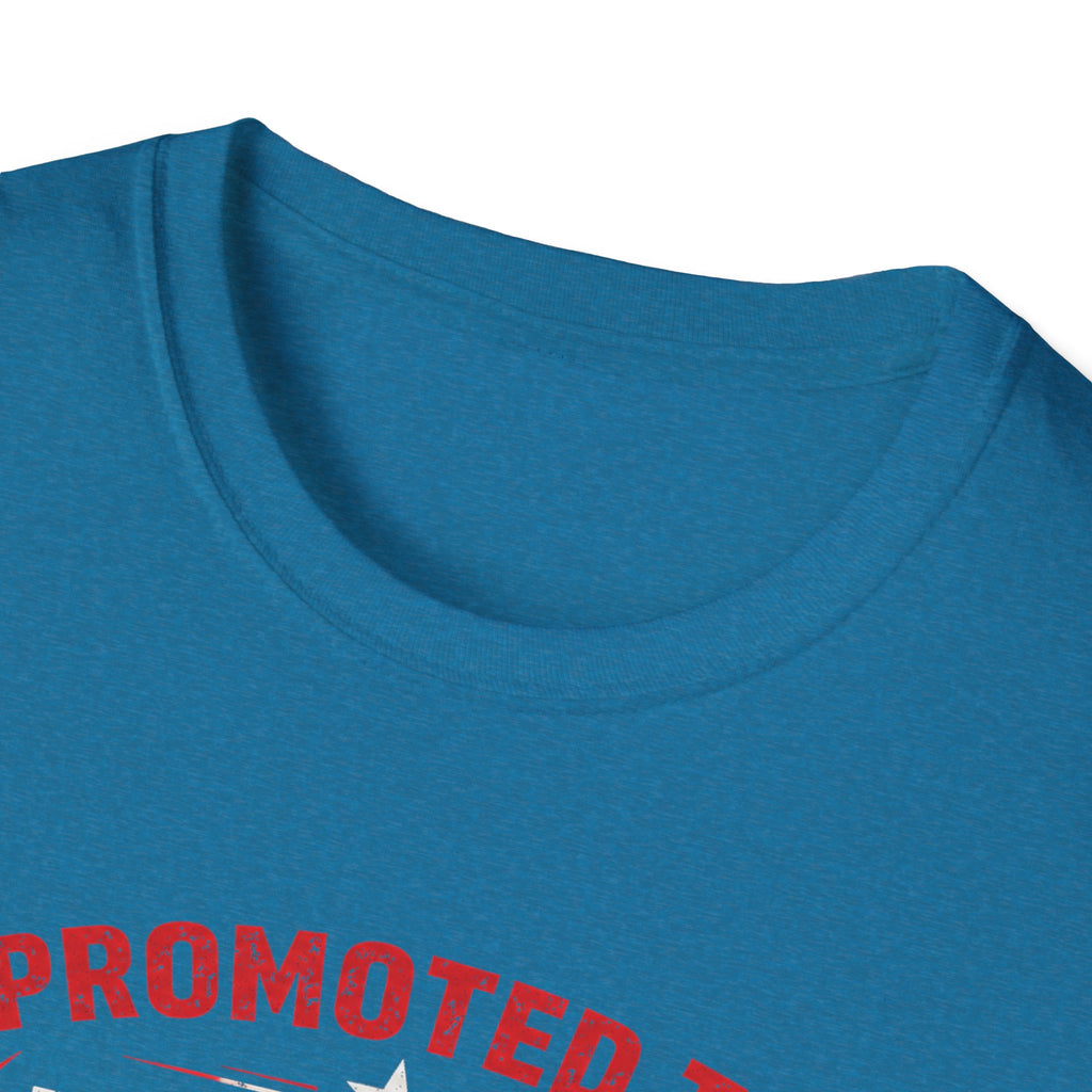 Promoted to Dad T-Shirt — New Dad Announcement Gift, Father’s Day Tee