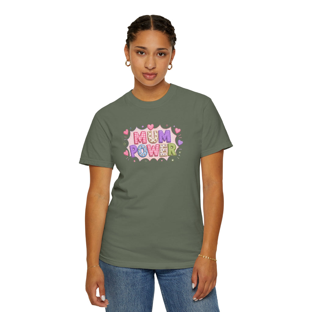 Mum Power T-Shirt — Cute Pink Heart Mothers Day Tee
