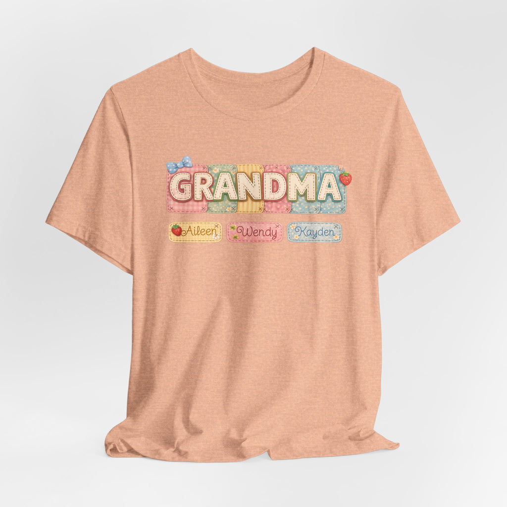 Grandma Floral Retro Tee — "Grandma" Names Design (Aileen • Wendy • Peyton)