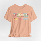 Grandma Floral Retro Tee — "Grandma" Names Design (Aileen • Wendy • Peyton)