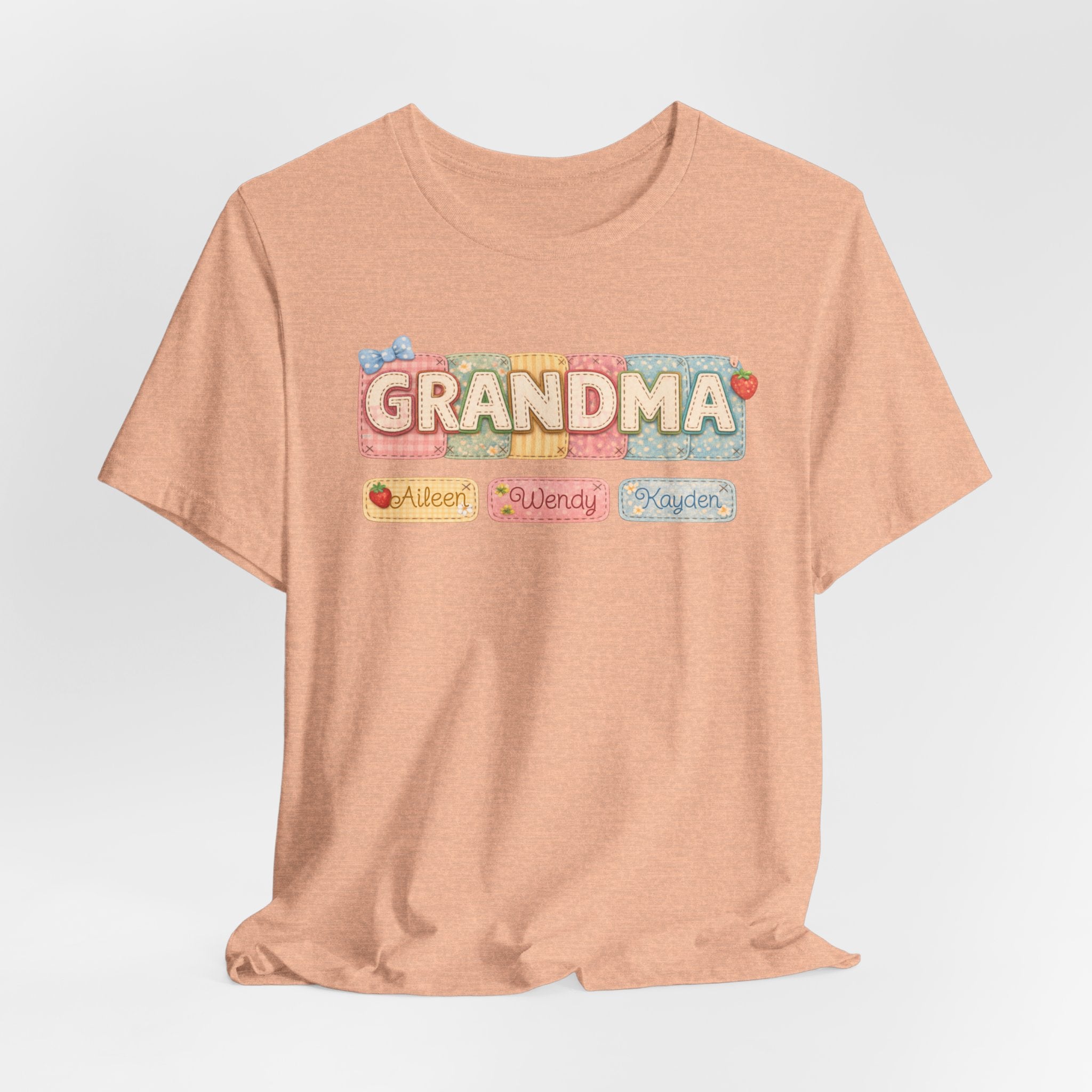 Grandma Floral Retro Tee — "Grandma" Names Design (Aileen • Wendy • Peyton)