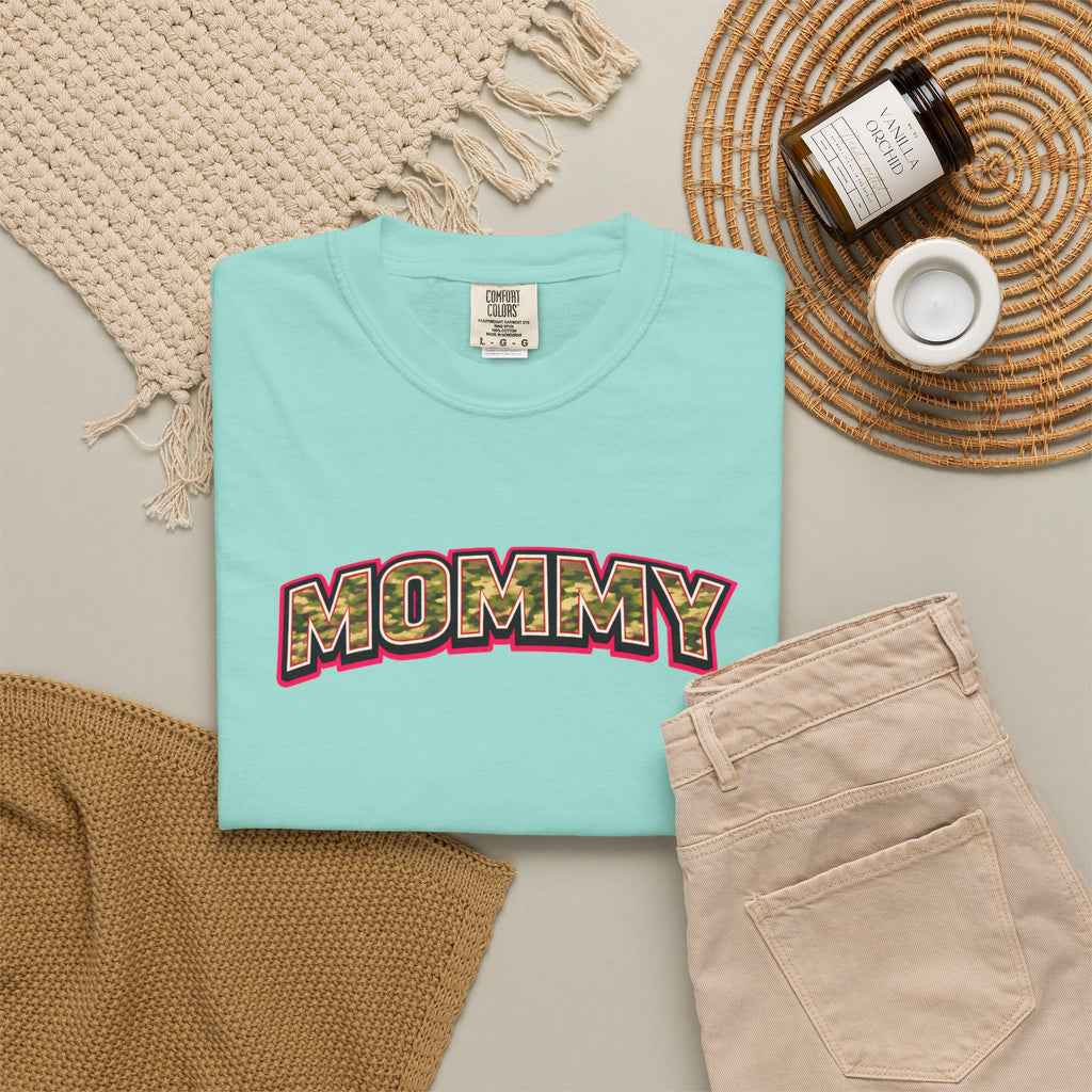 Mommy Camo Graphic T-Shirt — Retro Lettering Mother's Day Tee