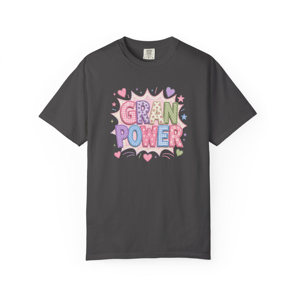 Gran Power T-Shirt — Cute Pastel 'Gran Power' Graphic Tee for Grandparents, Mother's Day Gift