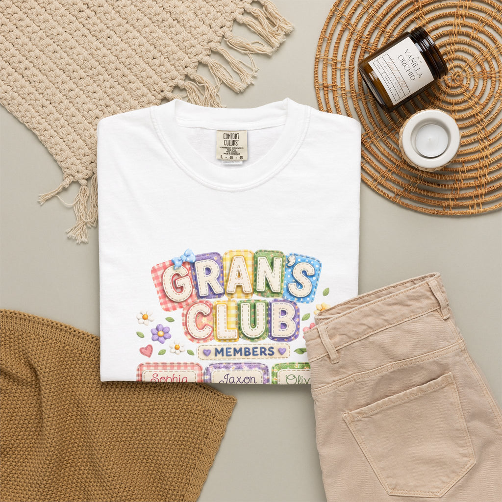 Grans Club T-Shirt – Personalized ‘Grans Club’ Family Names Tee