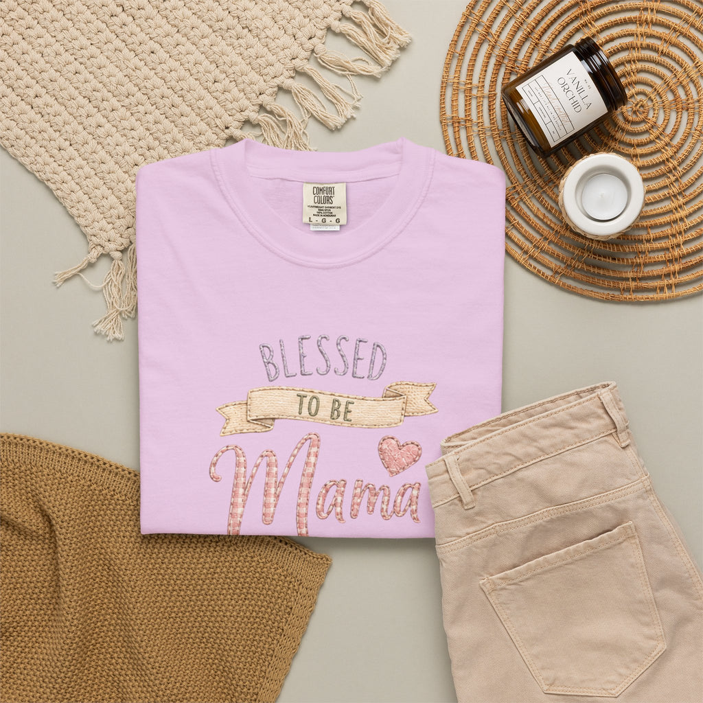 Blessed to Be Mama T-Shirt — Cute Mom Pregnancy Announcement Tee