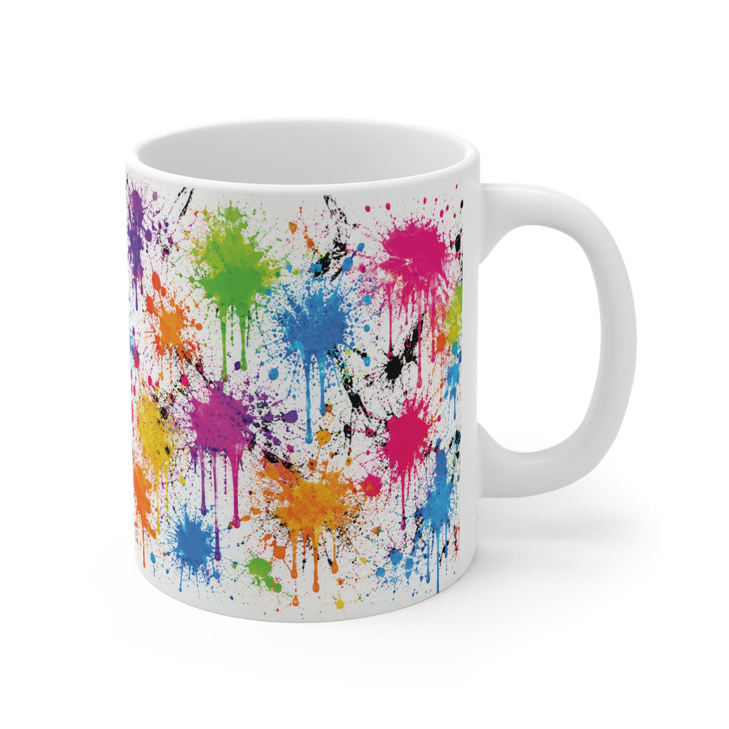 Dad Rainbow Splatter Mug — Personalised