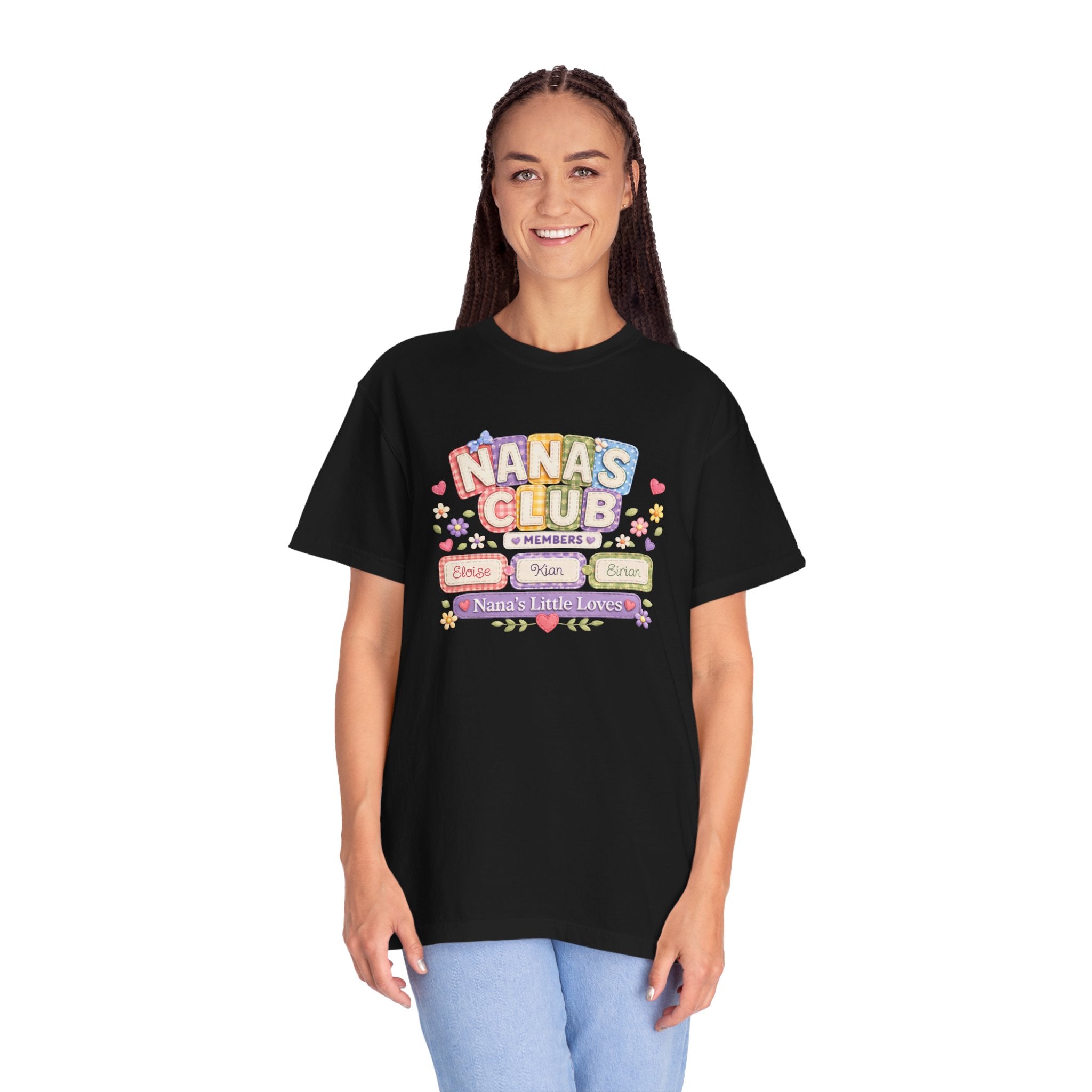 Nana's Club T-Shirt — 'Nana's Little Loves' Cute Floral Grandma Tee