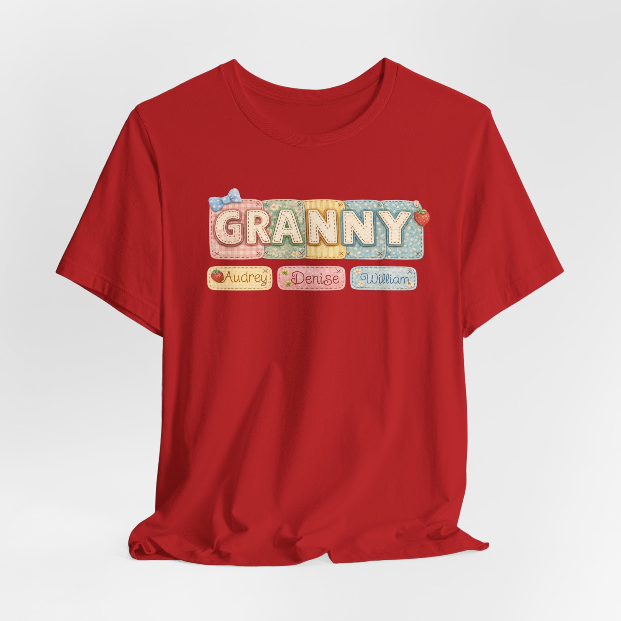 Granny Retro Nameplate T‑Shirt — Personalized Grandma Tee