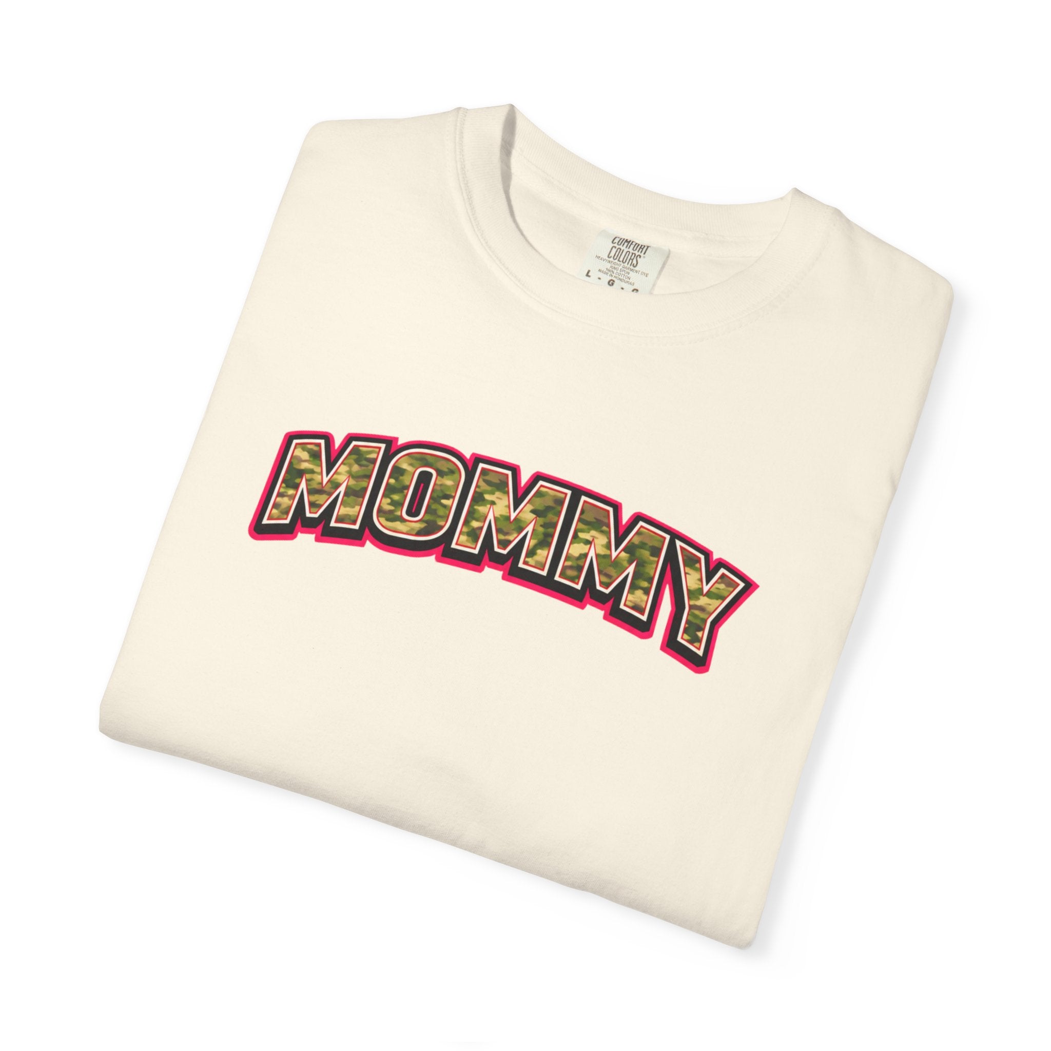 Mommy Camo Graphic T-Shirt — Retro Lettering Mother's Day Tee