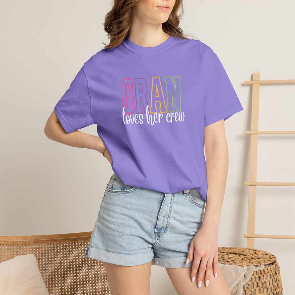 T-Shirt — "Gran Loves Her Crew" Pastel Grandma Tee
