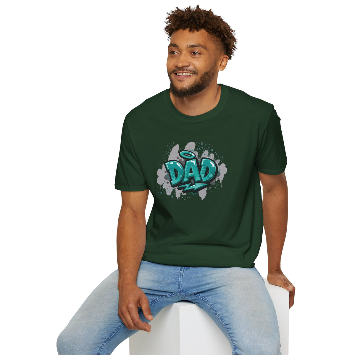 Graffiti 'DAD' Teal T-Shirt