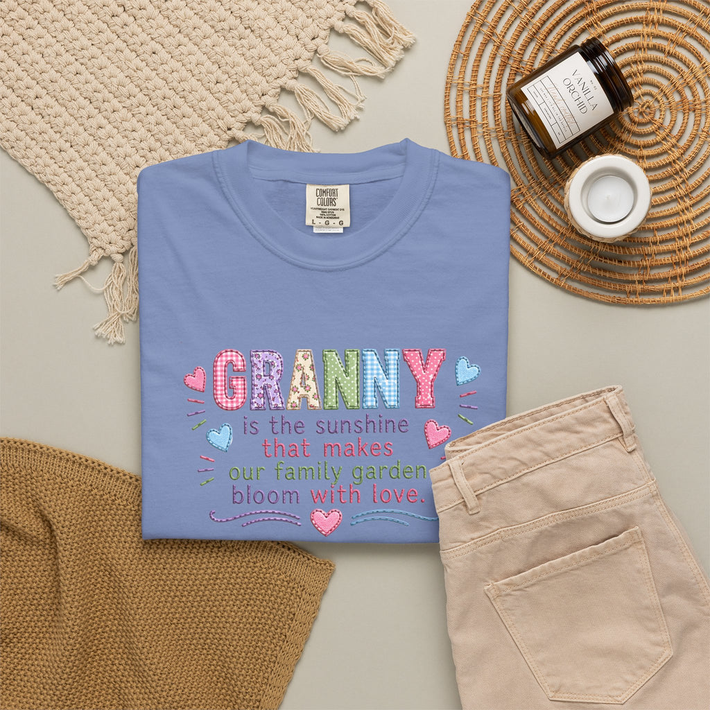 Granny Floral Tee — "Granny is the sunshine that makes our family garden bloom with love"