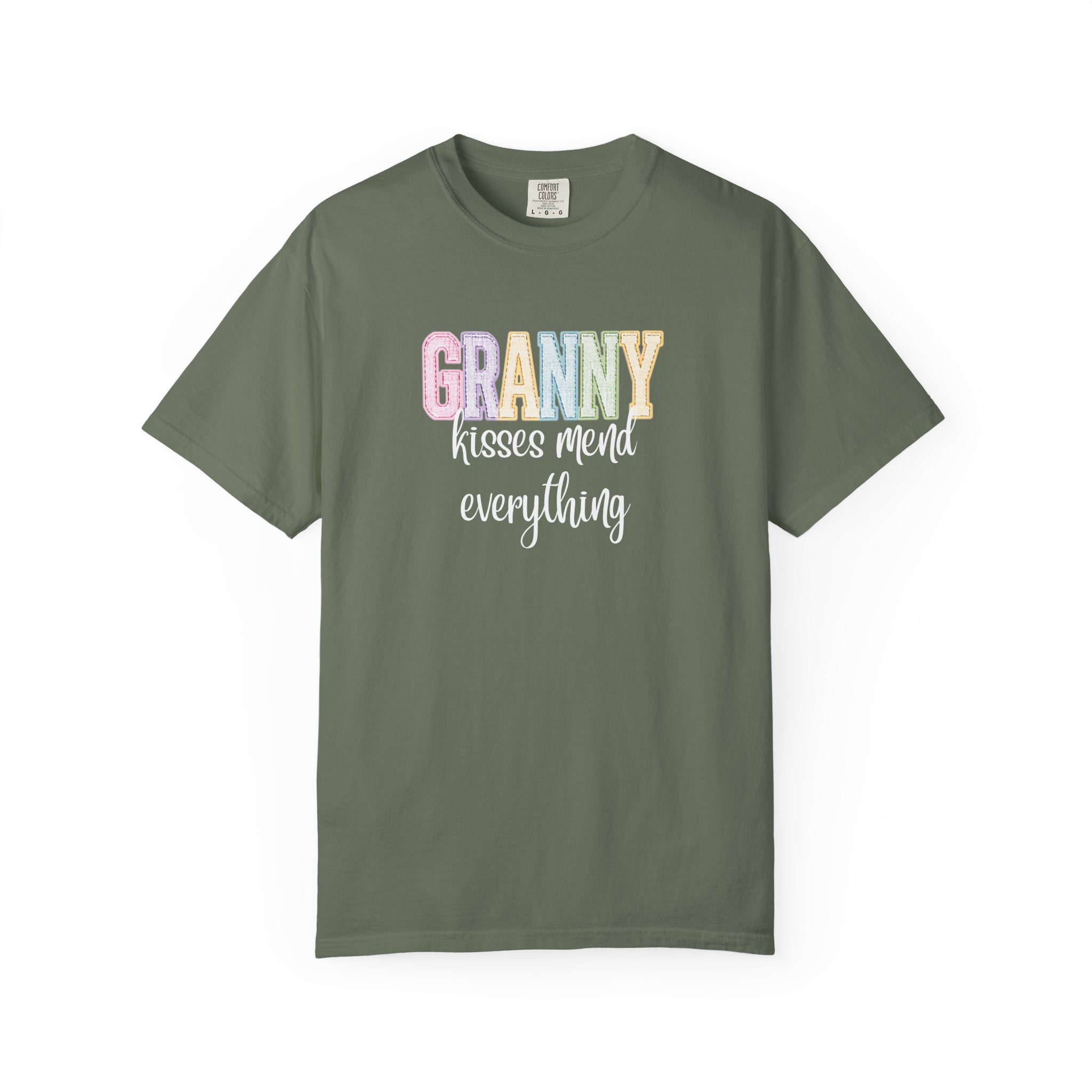 Granny Kisses Mend Everything T-Shirt — Pastel Grandma Gift