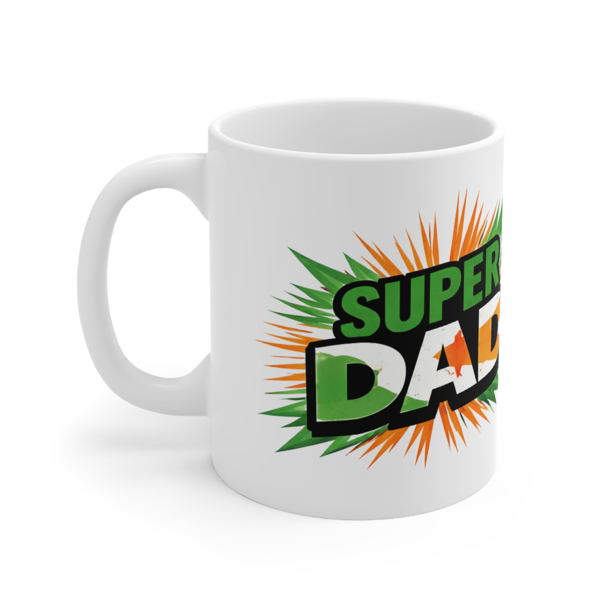 Super Dad Ireland Flag themed Ceramic Coffee Mug — 11oz & 15oz Father's Day Gift
