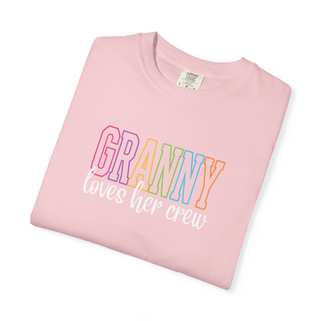 Grandma Loves Her Crew T‑Shirt — Pastel Family Grandma Tee