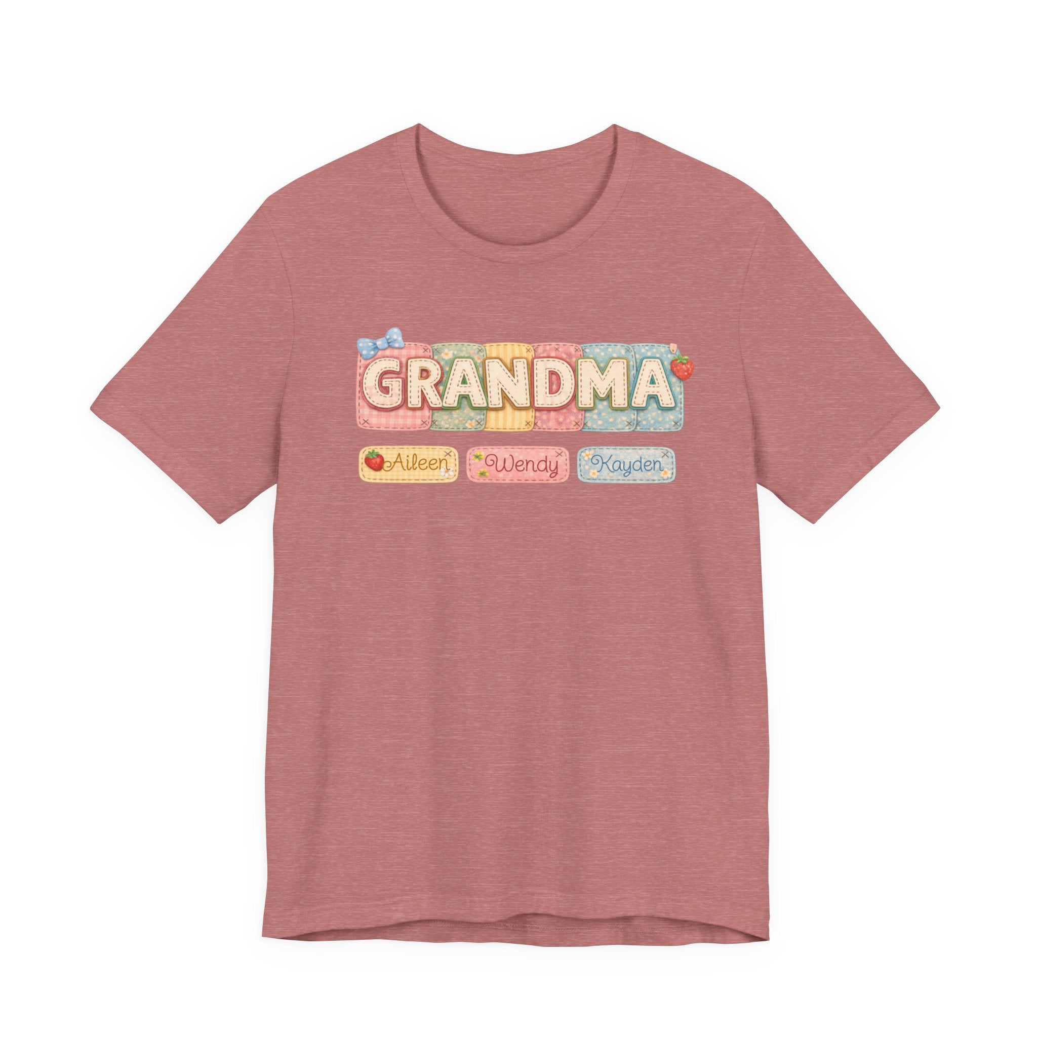 Grandma Floral Retro Tee — "Grandma" Names Design (Aileen • Wendy • Peyton)