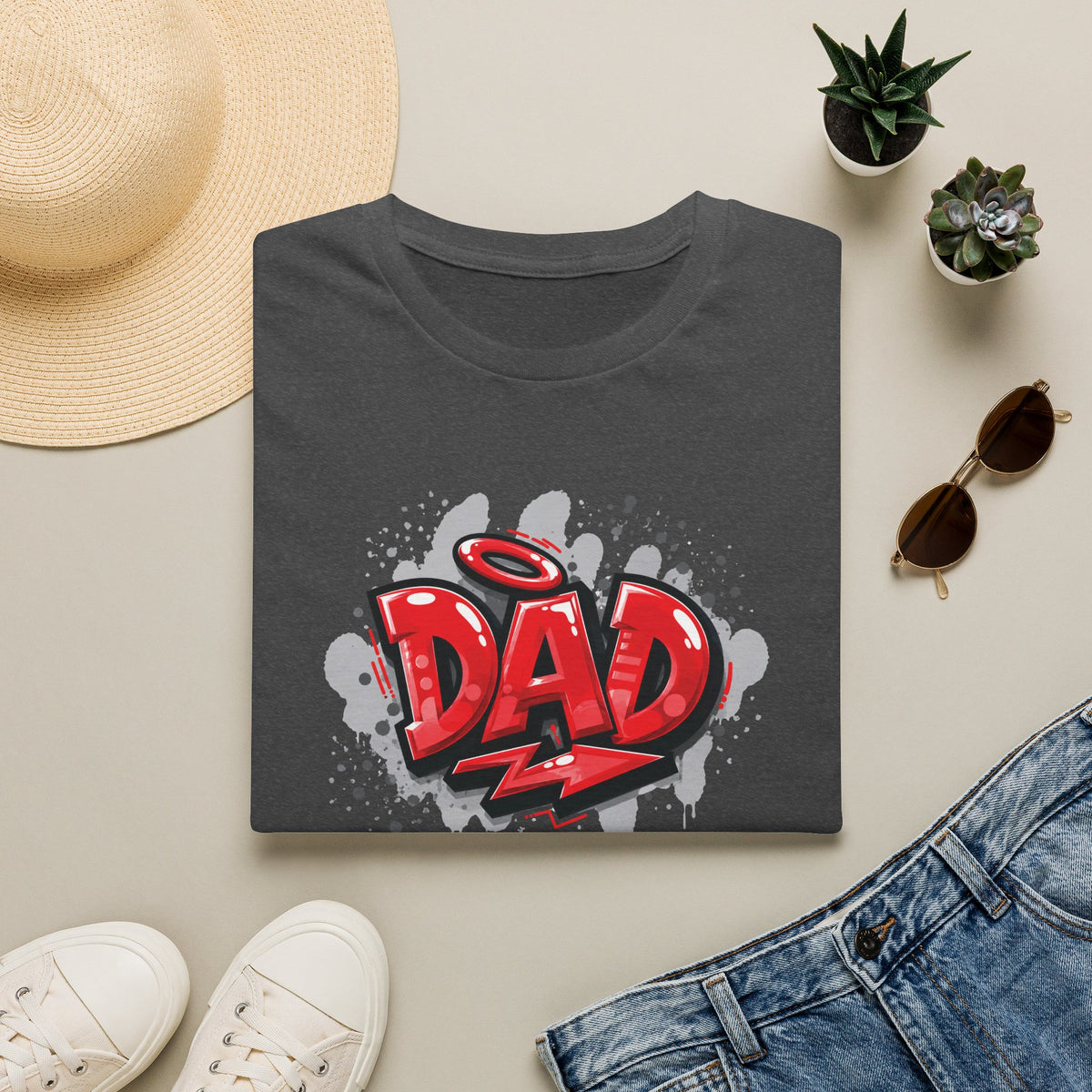 Dad Red Graffiti T-Shirt