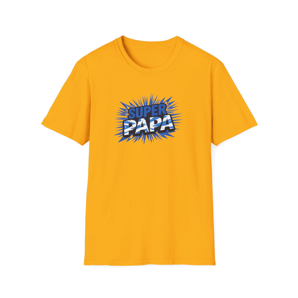 Super Papa Scotland Flag/Scottish themed T-Shirt – Comic Style Father’s Day Gift