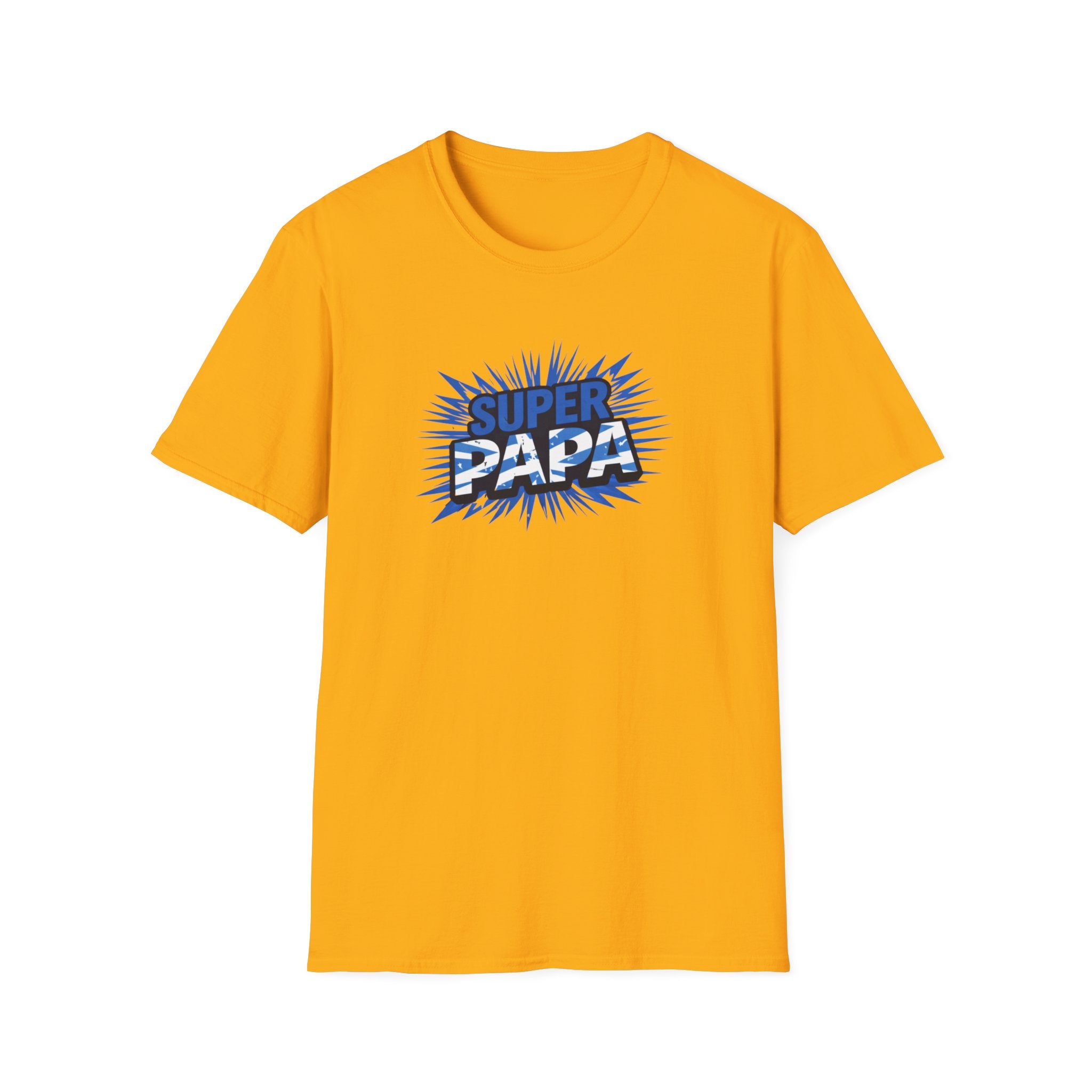 Super Papa Scotland Flag/Scottish themed T-Shirt – Comic Style Father’s Day Gift