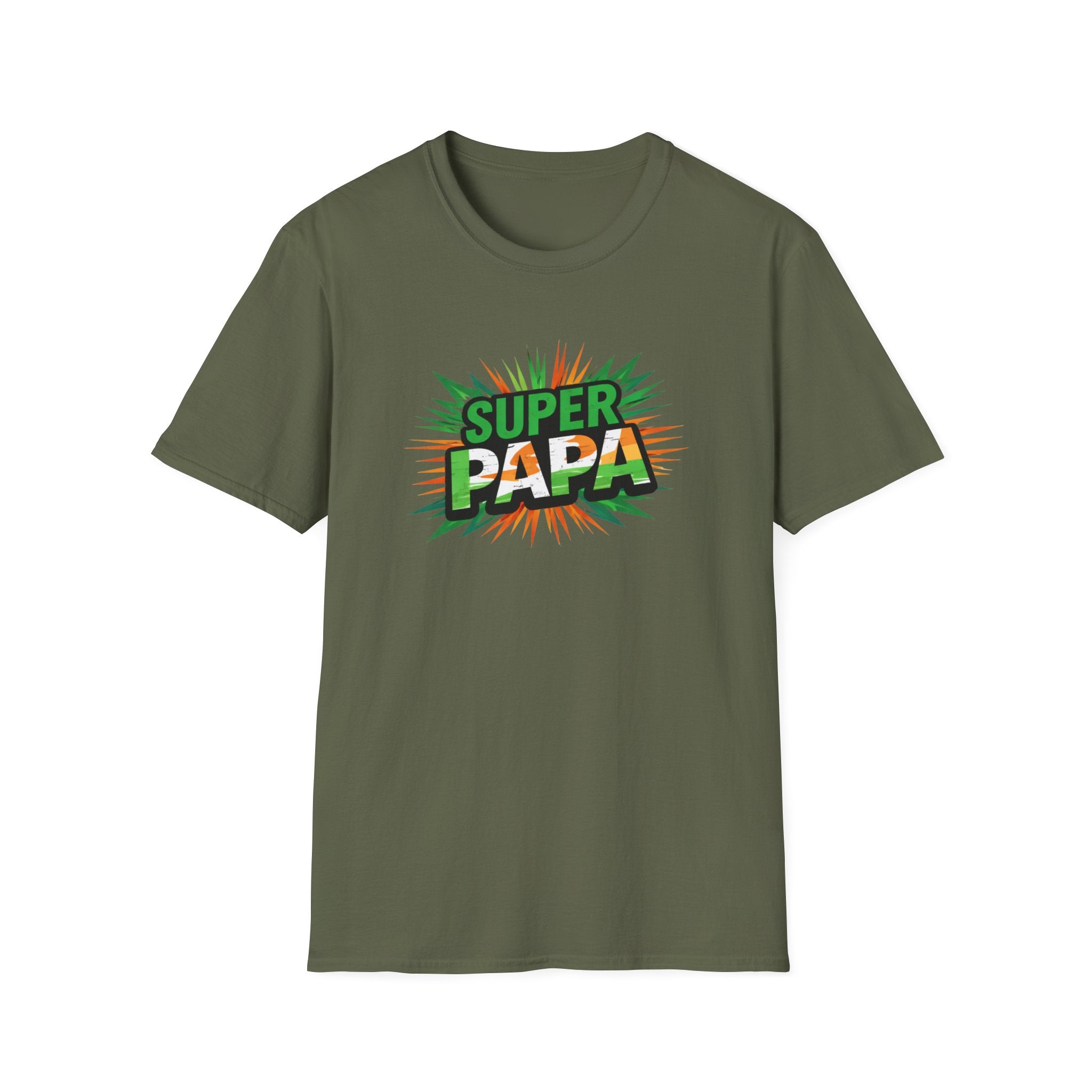 Super Papa Ireland Flag/Irish themed T-Shirt – Comic-Style Father’s Day Tee