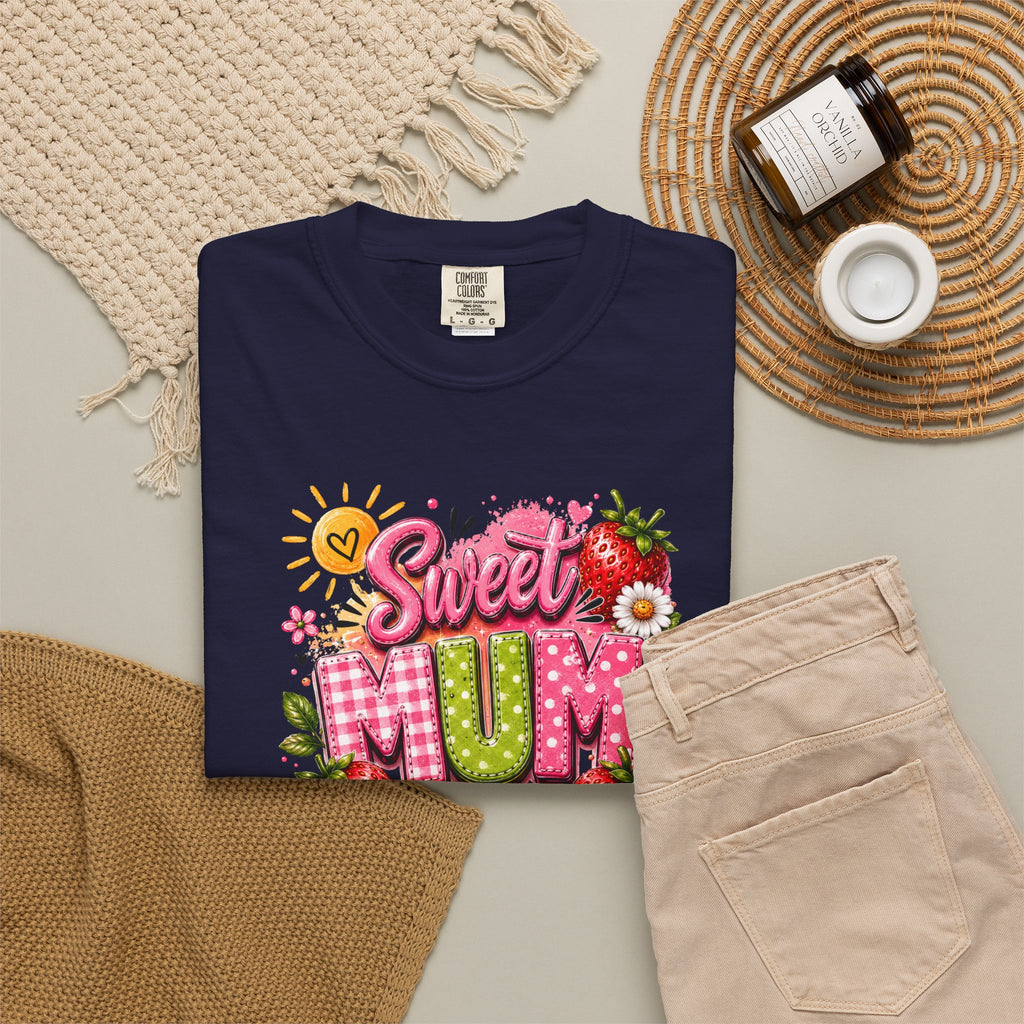 Sweet Mum T-Shirt — Floral Strawberry Mother's Day Tee