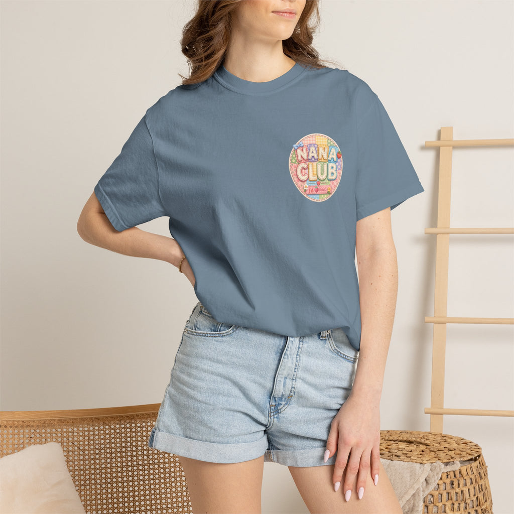 Nana Club T-Shirt — Retro Rainbow Badge Graphic