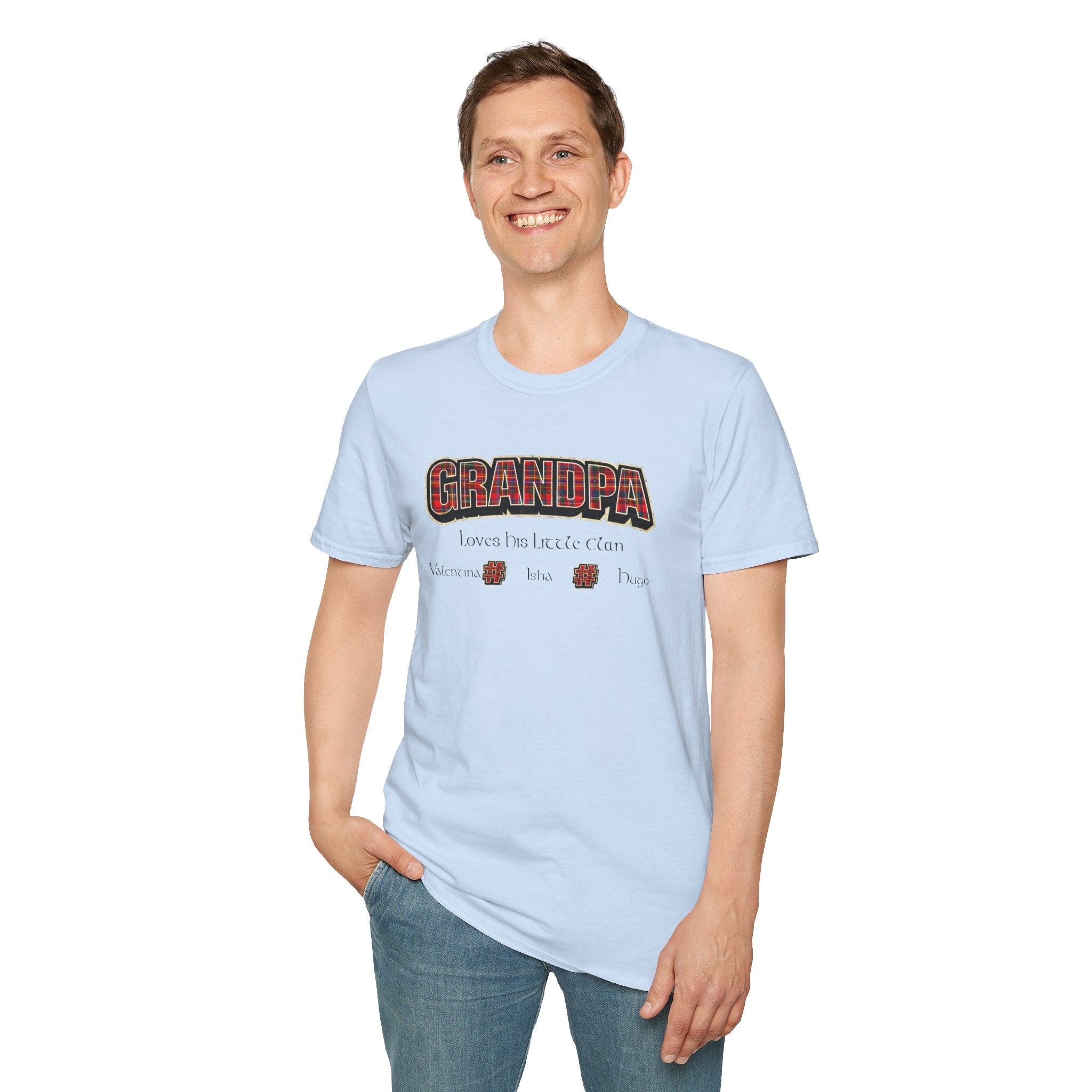 Grandpa Loves His Little Clan T-Shirt — Funny Father's Day Gift for Beer-Loving Grandpa