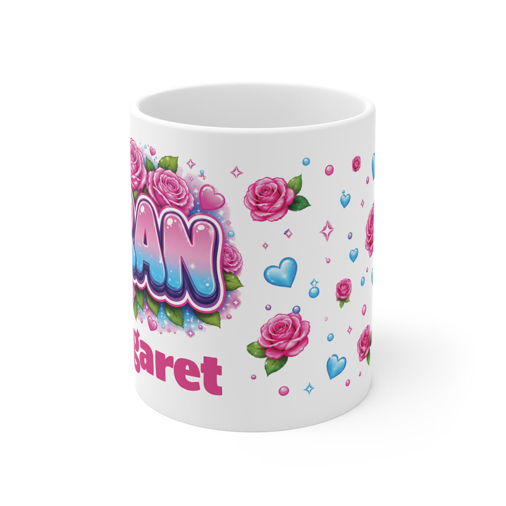 GRAN Floral Name Mug — Personalised
