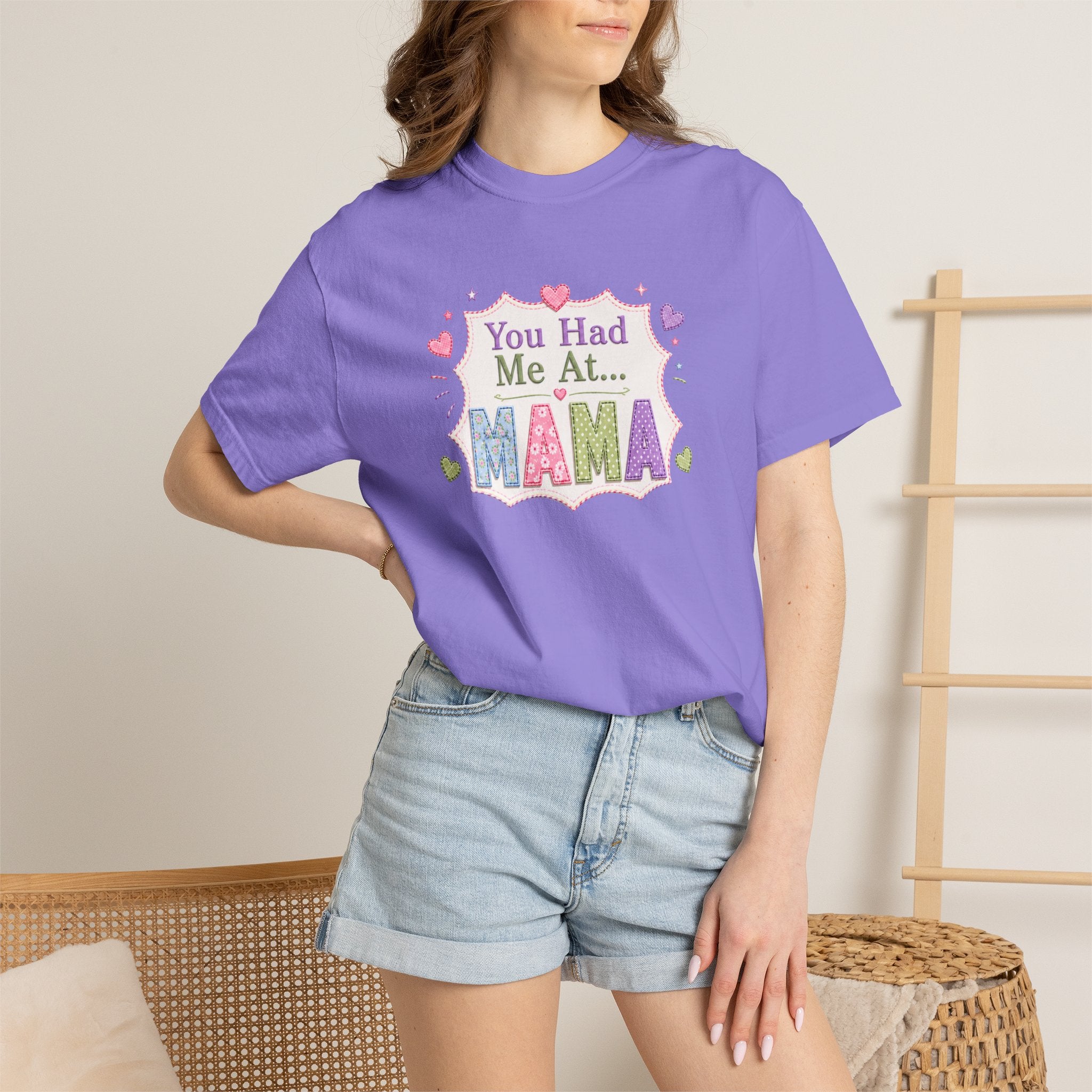 You Had Me At Mama T-Shirt — Cute Pastel Mom Graphic Tee for Mother's Day