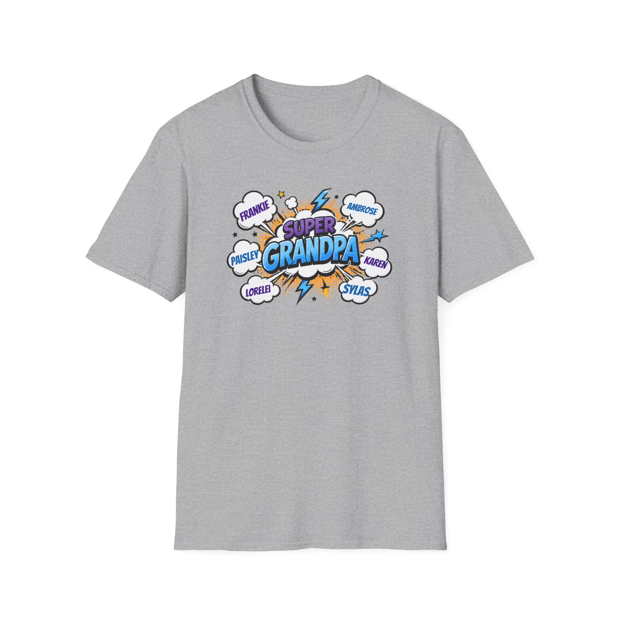 Super Grandpa Comic T-Shirt — "Super Grandpa" Funny Gift for Grandfathers